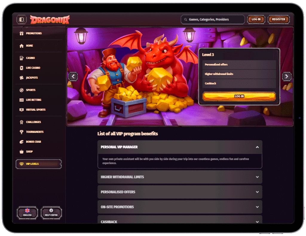 Mobile app Dragonia casino VIP