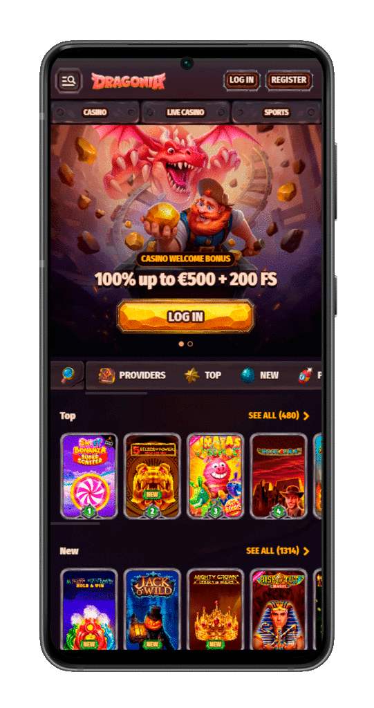 Mobile app Dragonia casino