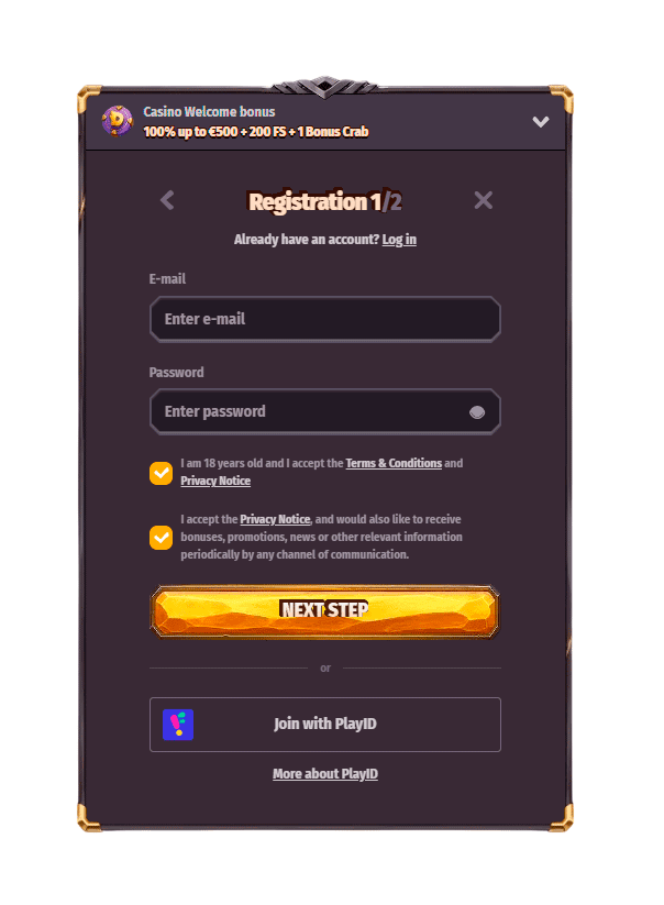 sign up dragonia casino